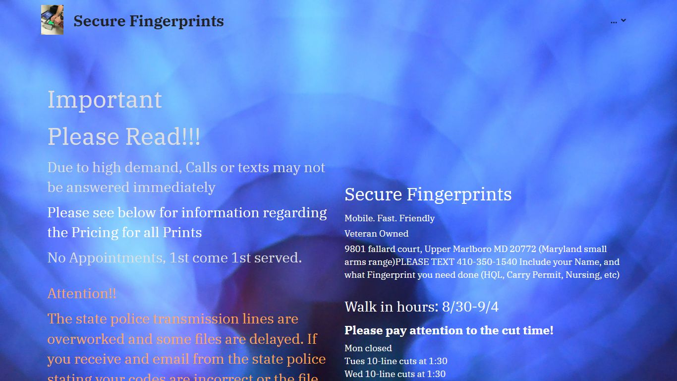 Secure Fingureprints